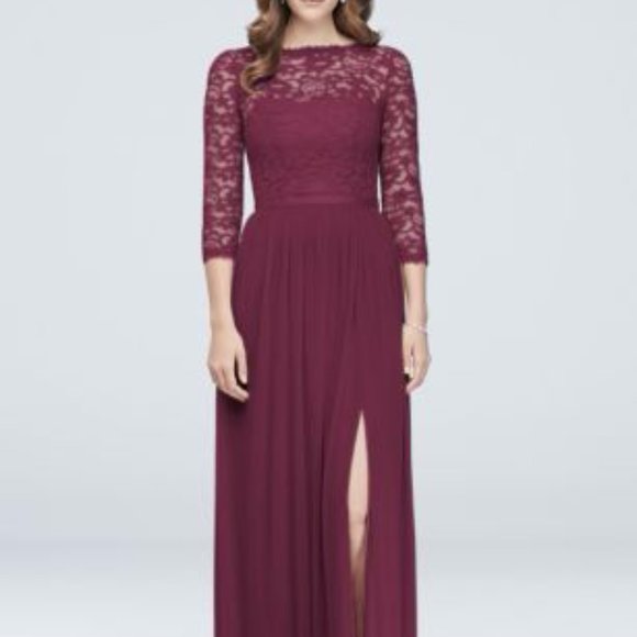 David's Bridal Dresses & Skirts - David's Bridal Wine Coloured Bridesmaid Dress